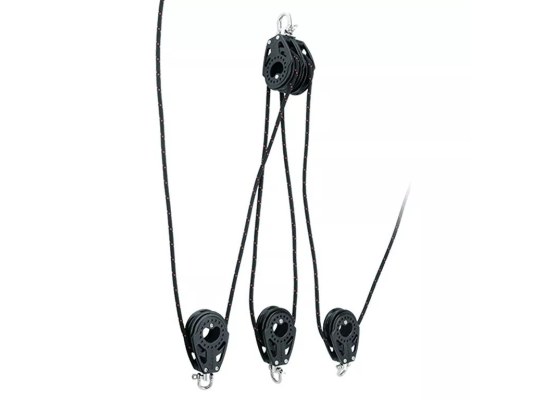 Harken 7509 Sistema de aparejo doble 4:1 de 75 mm
