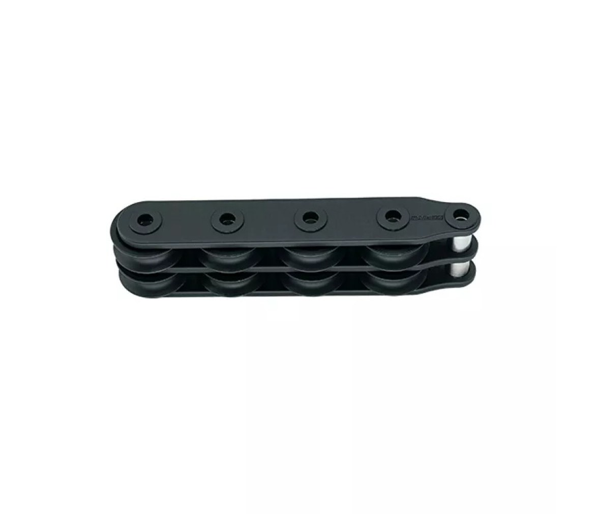 Harken 9018 Organizador doble de cubierta 50 mm, 4 roldanas