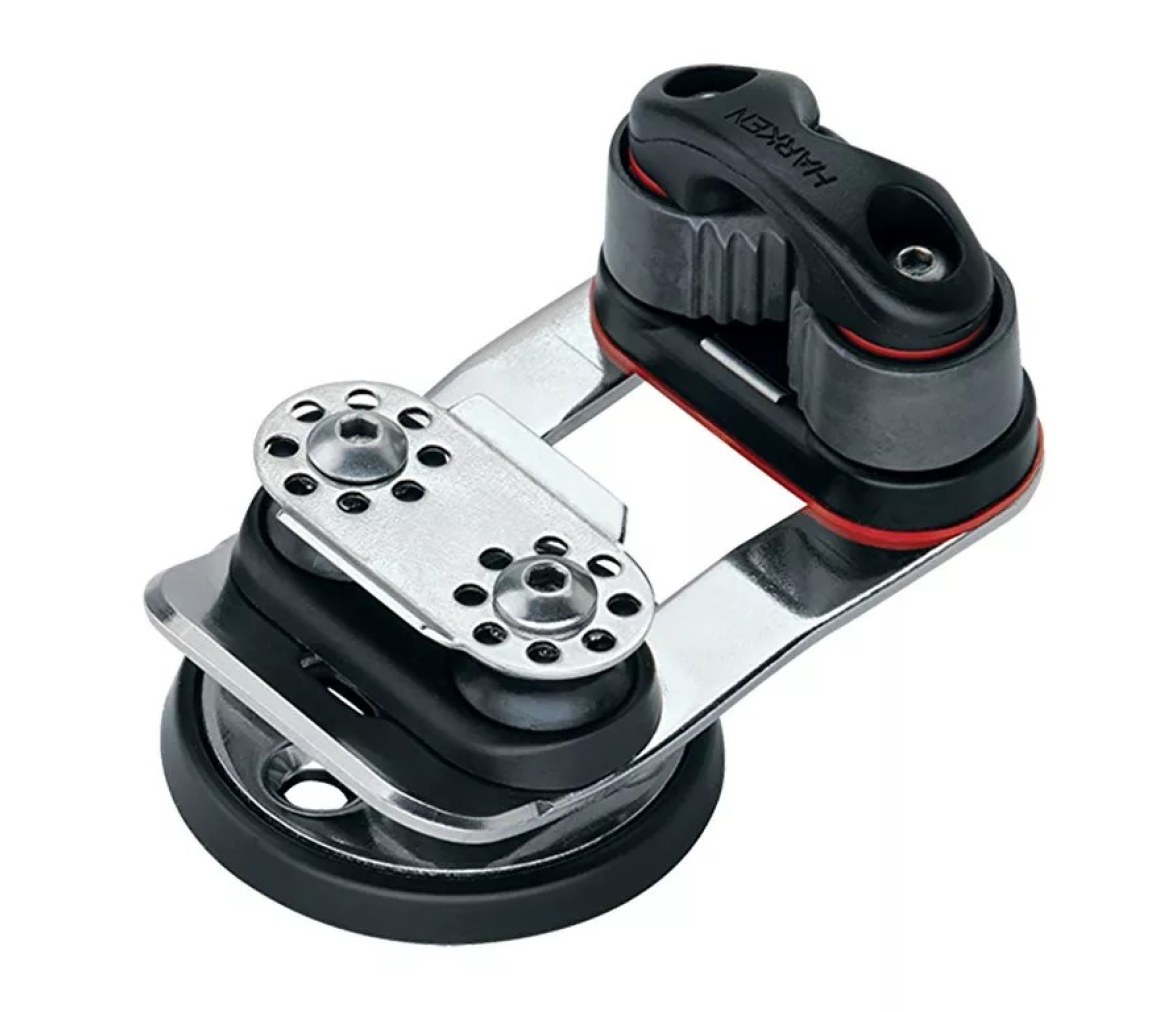 Harken 9051 Mordaza de levas base con roldana de 16 mm
