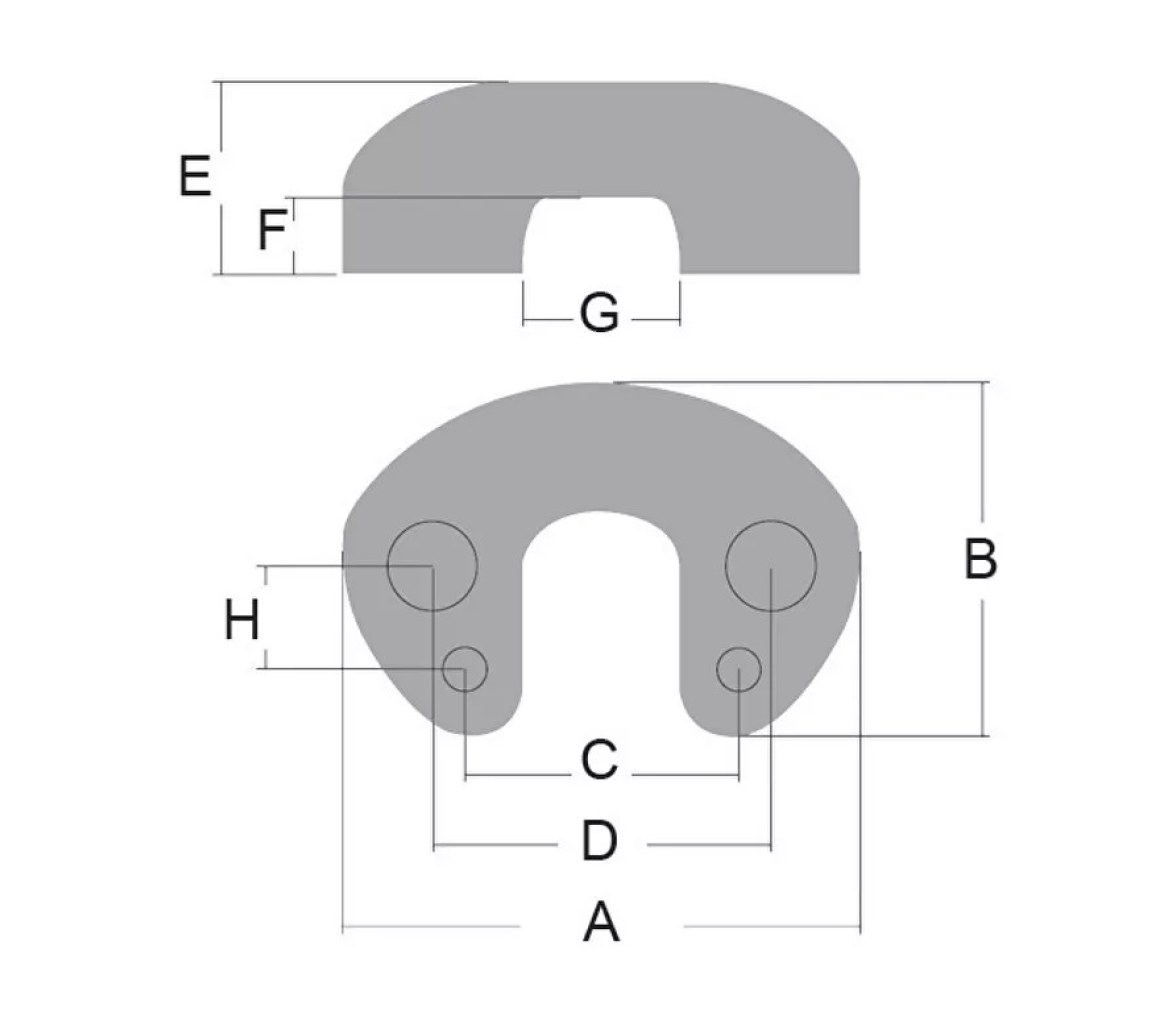Harken AP7.TH Cáncamo de aleación 7T montaje pasacubiertas