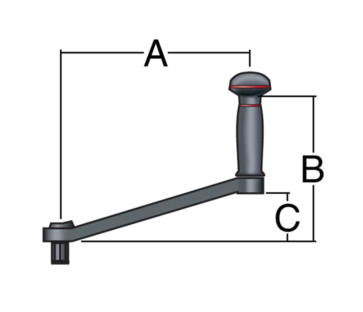 Harken B10AP Manivela de winche de aluminio 254 mm