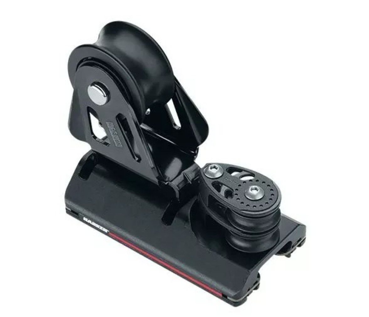 Harken G2247B Carro de escota CB 22 mm con muelle, doble roldana, 4:1