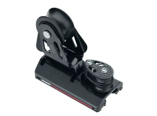 Harken G2247B Carro de escota CB 22 mm con muelle, doble roldana, 4:1