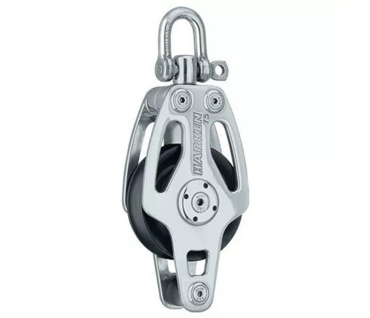 Harken HC9987 Polea de 75 mm con roldana, giratoria y gaza