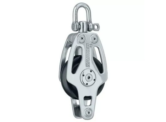 Harken HC9987 Polea de 75 mm con roldana, giratoria y gaza