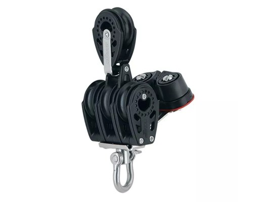 Harken HSB510 Polea triple de carbono 29 mm con gaza y mordaza de levas