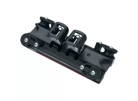 Harken T3244B Carro 32 mm doble con muelle articulado, 4:1