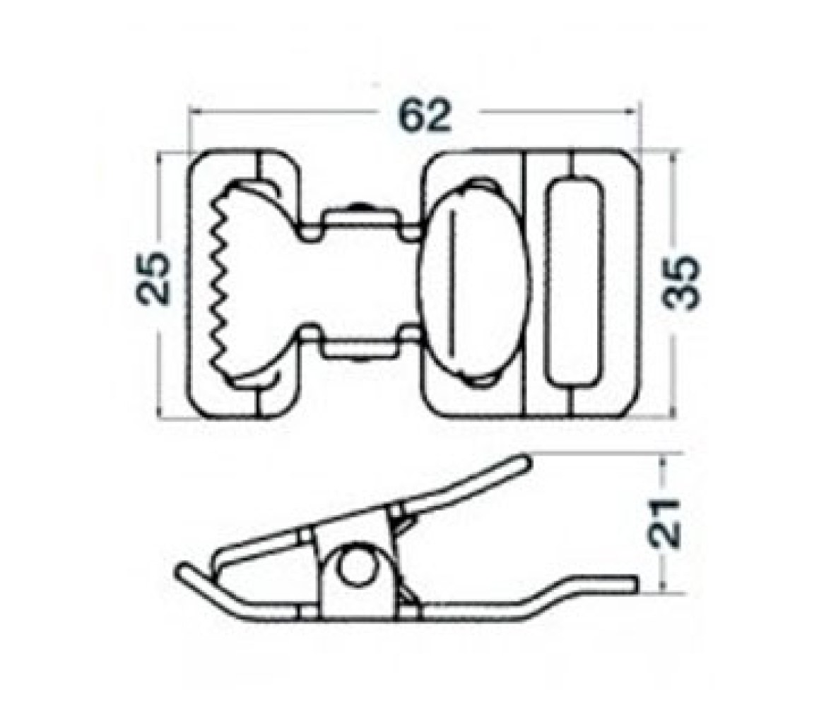 Hebilla Inox con Tensor