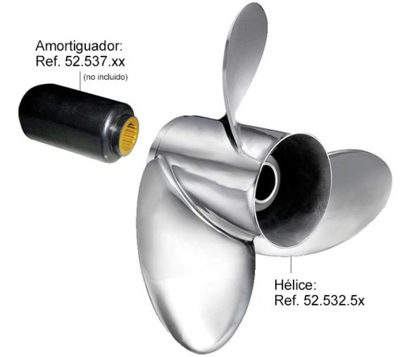 Helice Acero Inoxidable Solas Yamaha-Suzuki 250-300-350