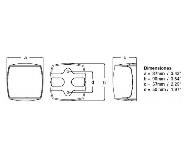 Hella Marine Luz LED Babor 2 Millas Carcasa Blanca