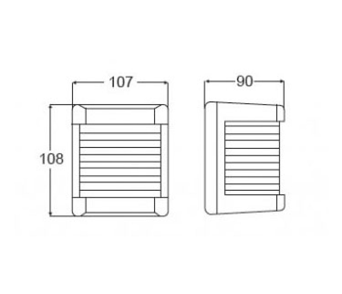 Hella Marine Luz Posicion Estribor 2 Millas Carcasa Negra 25W