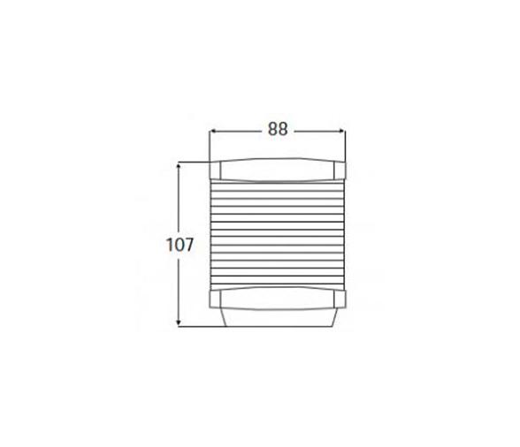 Hella Marine Luz Señalizacion Roja 2 Millas Carcasa Negra