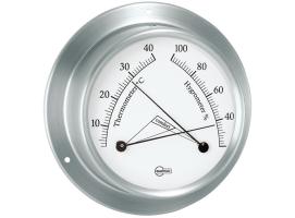 Barigo Higrometro-Termometro Sky Acero Inox Saten Dial Blanco