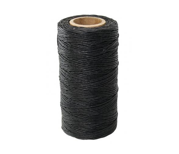 Hilo grueso encerado de poliéster, color negro.