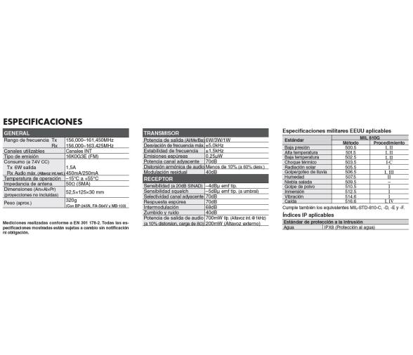 Icom Emisora Portatil VHF IC-M73 EURO Plus