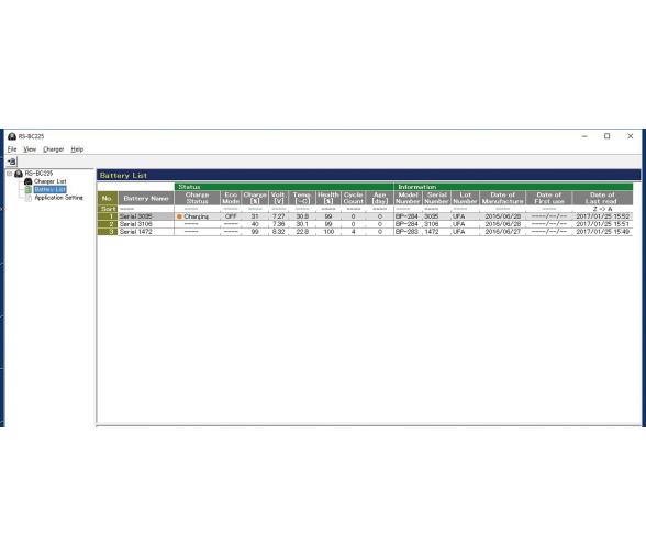 ICOM Software RS-BC225 para cargador inteligente BC-225