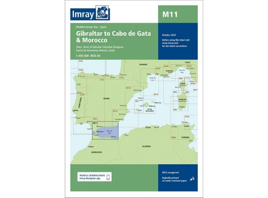 Imray Nautical Chart M11 Gibraltar-Cabo de Gata- Morocco