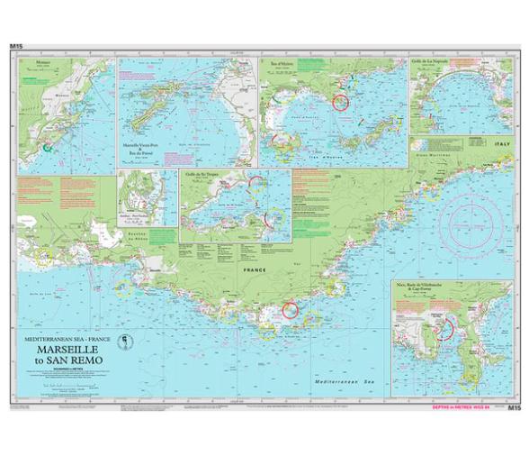 Imray Carta Náutica M15 Marsella a San Remo