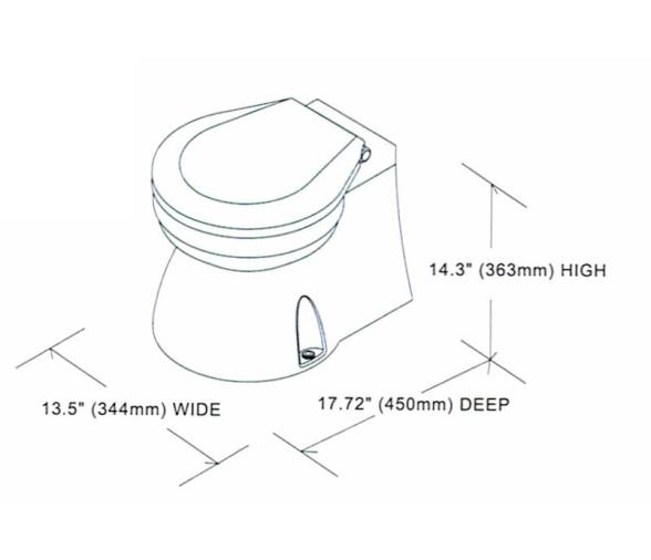 Inodoro Eléctrico Compacto TMC-29822 Silencioso