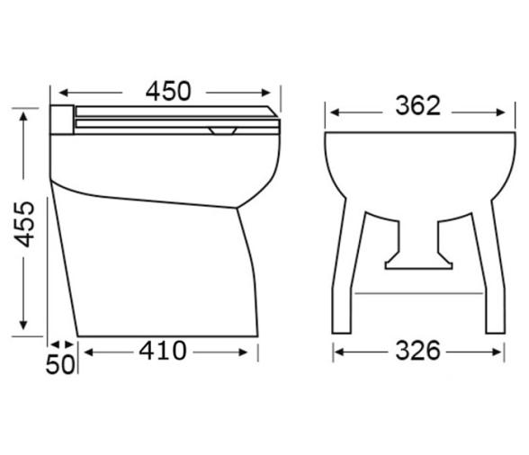 Inodoro Electrico WC Elegant Silent Diagonal