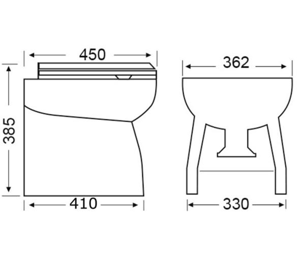 Inodoro Electrico WC Elegant Silent Recto
