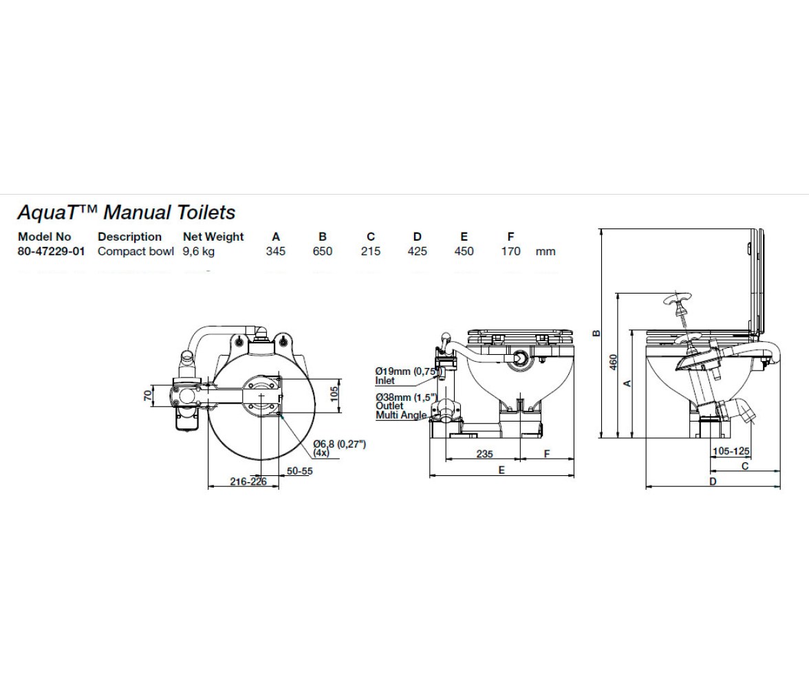 Inodoro Manual Johnson Pump