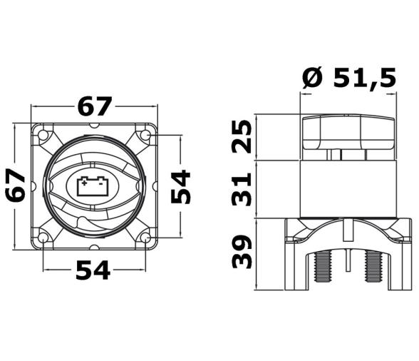 Interruptor Bateria con Control Remoto Electrico