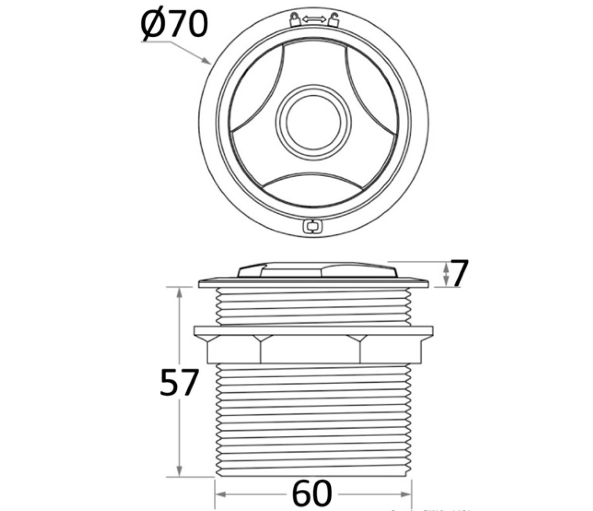 Osculati Interruptor de cubierta para control eléctrico de molinete/cabrestante