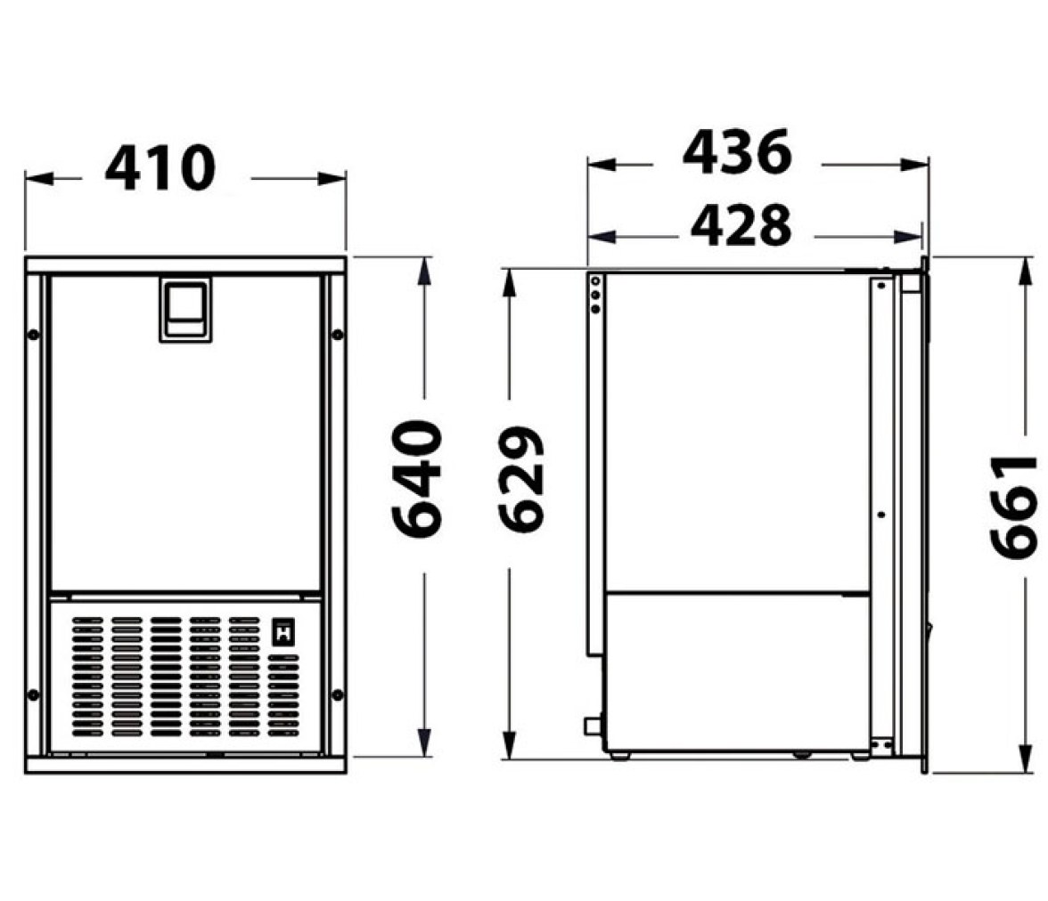 Isotherm Maquina de Hielo Acero Inox 220V