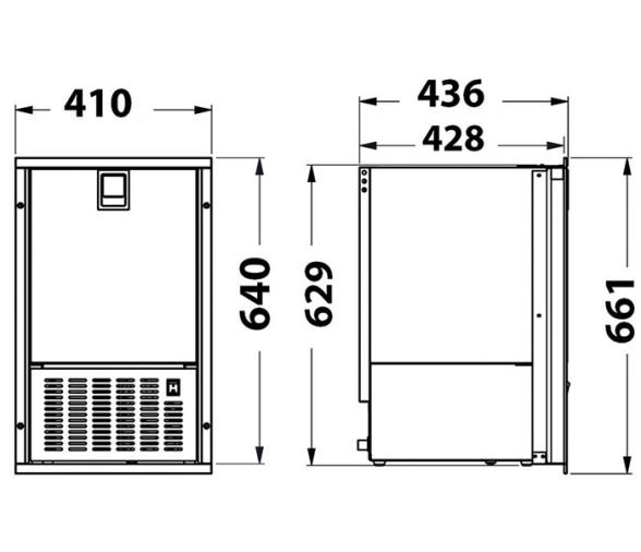 Isotherm Maquina de Hielo Acero Inox 220V