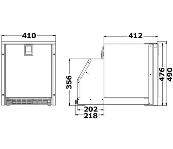 Isotherm Maquina de Hielo de Perfil Bajo 220V