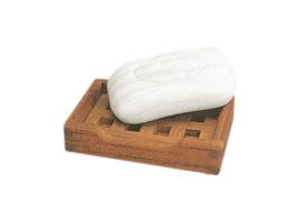 Jabonera Teca con Bandeja Extraible