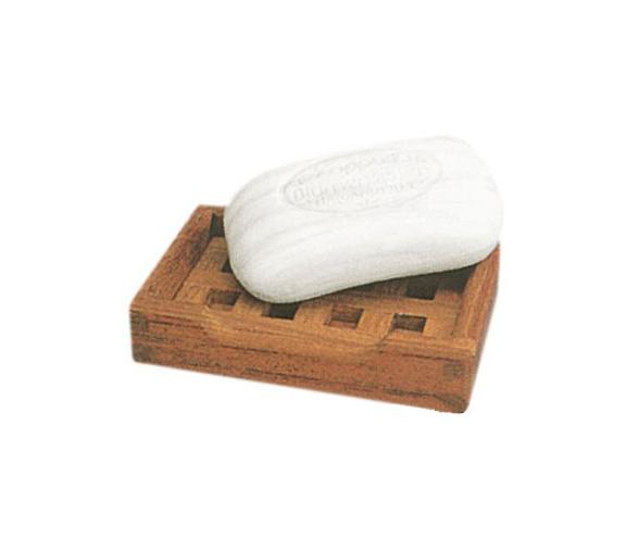 Jabonera Teca con Bandeja Extraible