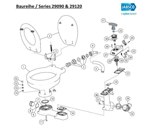 Jabsco- Conjunto de Cubierta de Valvula