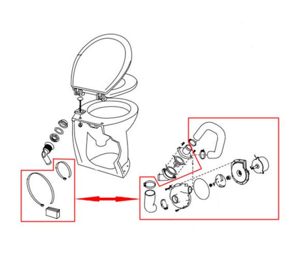 Jabsco - Kit Bomba Maceradora Inodoro Deluxe Series 24V