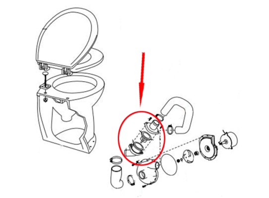 Jabsco- Valvula Anti-Retorno Inodoro Deluxe Flush