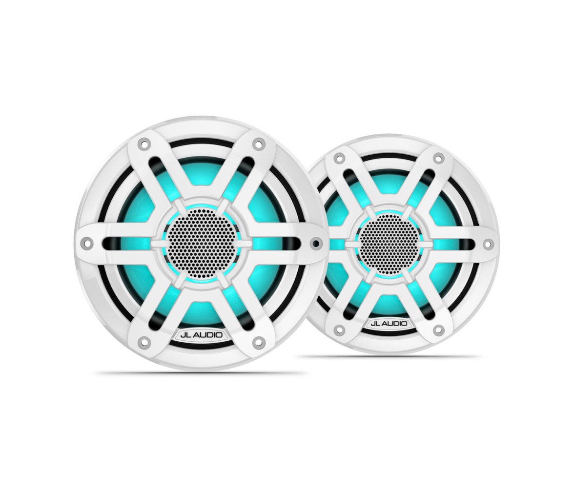 JL Audio M200 altavoces náuticos de la, 6,5″ con LED y rejilla deportiva blanco