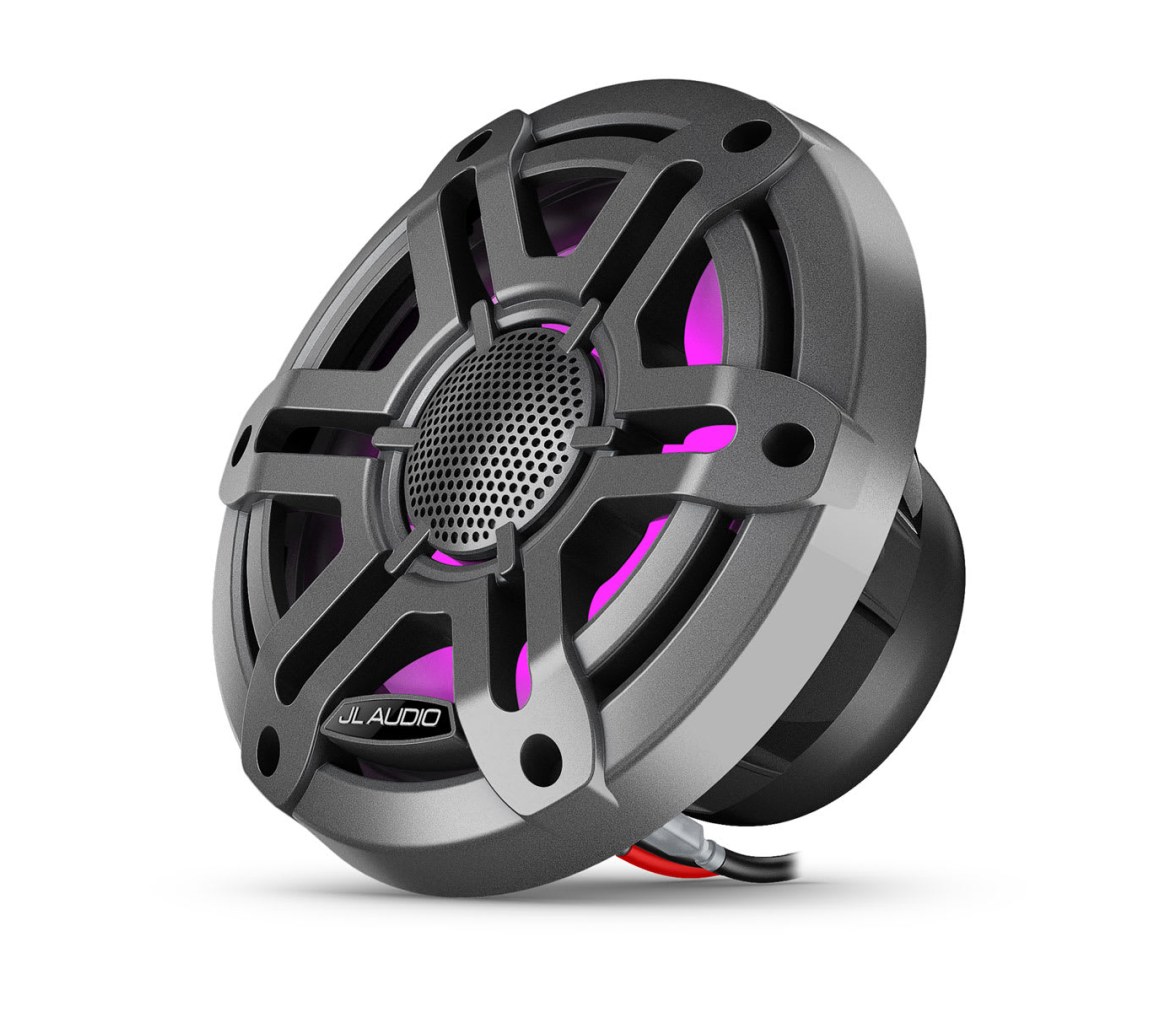 JL Audio M200 altavoces náuticos de la, 6,5″ con LED y rejilla deportiva gris