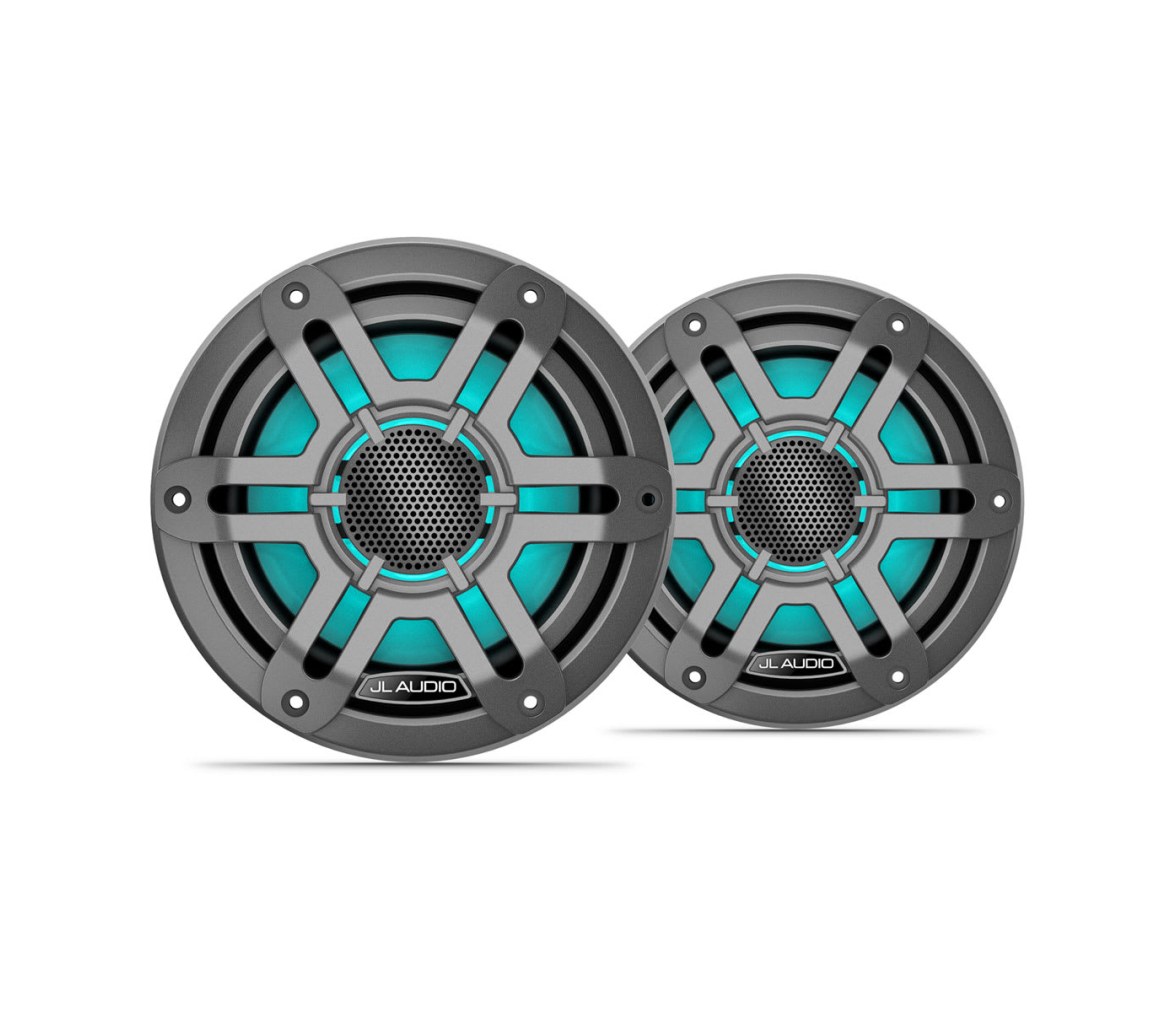 JL Audio M200 altavoces náuticos de la, 6,5″ con LED y rejilla deportiva gris