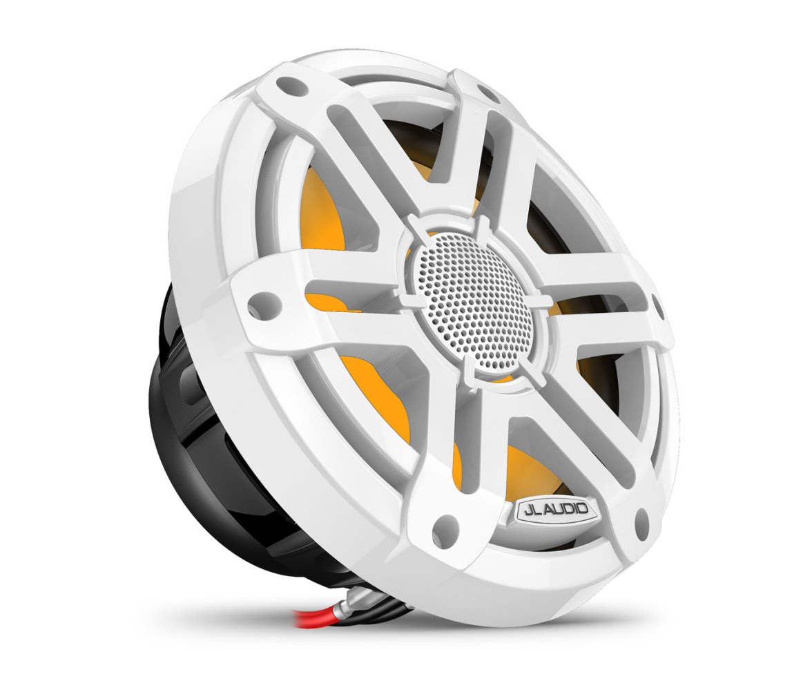 JL Audio M200 altavoces náuticos de la, 7,7″ con LED y rejilla deportiva blanco