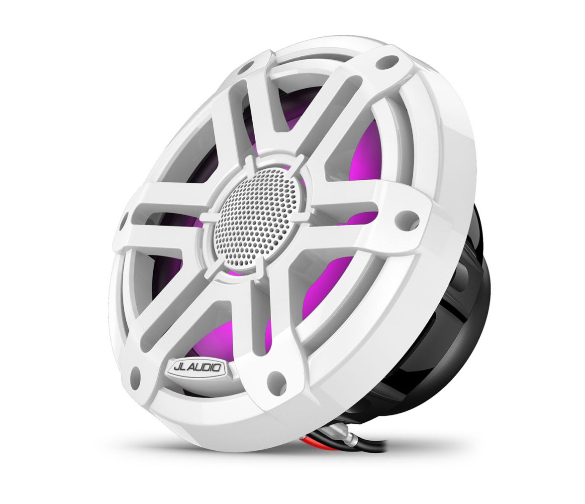 JL Audio M200 altavoces náuticos de la, 7,7″ con LED y rejilla deportiva blanco