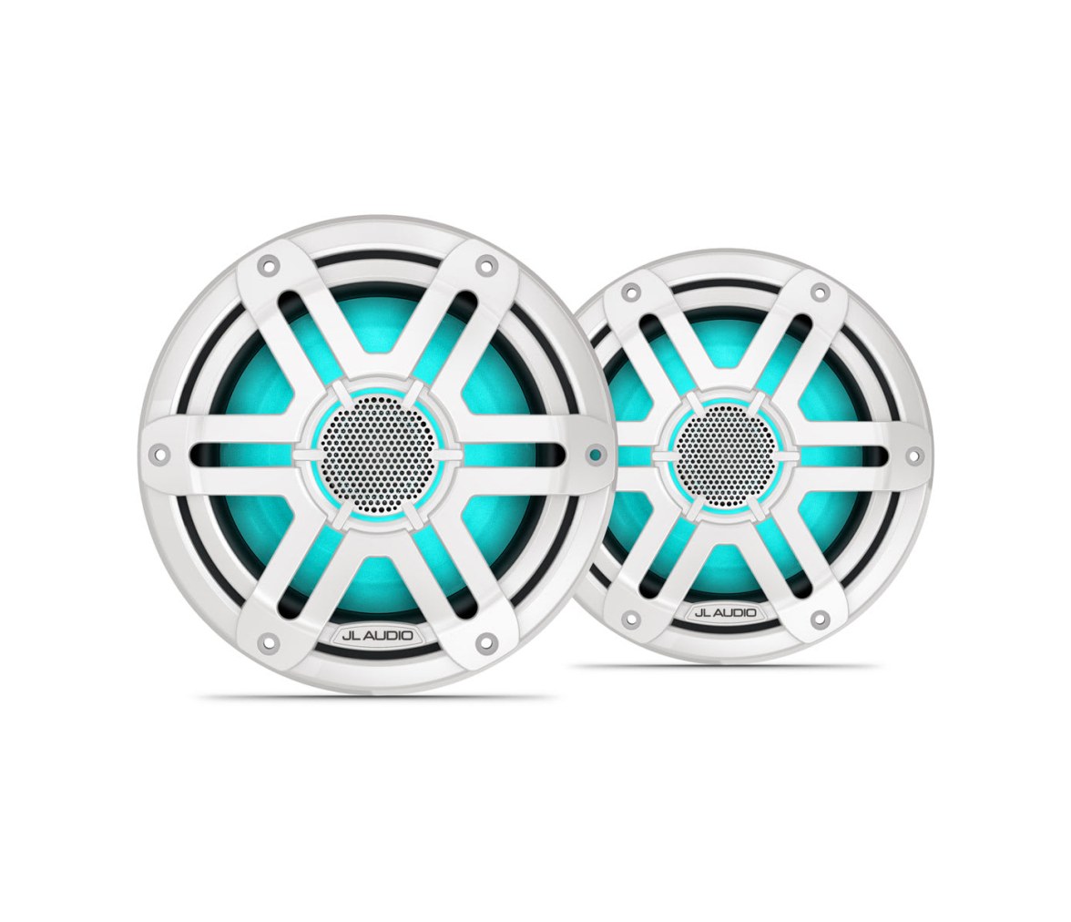 JL Audio M200 altavoces náuticos de la, 7,7″ con LED y rejilla deportiva blanco