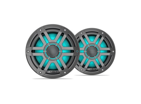 JL Audio M200 altavoces náuticos de la, 7,7″ con LED y rejilla deportiva gris