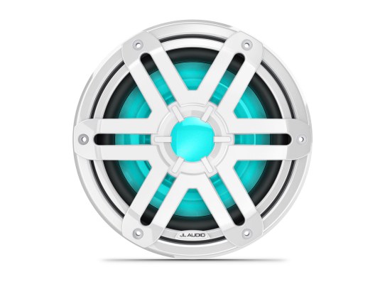 JL Audio M200 subwoofer náutico, 10″ con LED y rejilla deportiva de color blanco JL Audio M200 subwoofer náutico, 10″ con LED y rejilla deportiva de color blanco