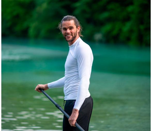 Jobe Camiseta Protección Solar Manga Larga Hombre Blanco