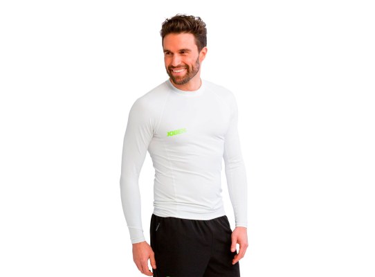 Jobe Long Sleeve Rash Guard Men White