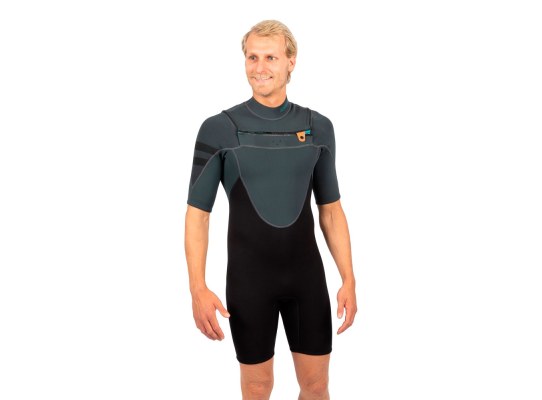 Jobe Perth Shorty 3/2 mm con Cremallera en Pecho Neopreno Hombre Gris