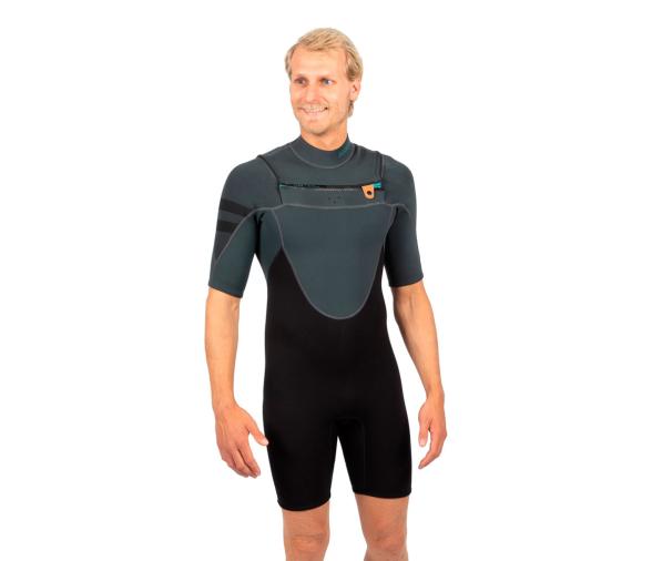 Jobe Perth Shorty 3/2 mm con Cremallera en Pecho Neopreno Hombre Gris