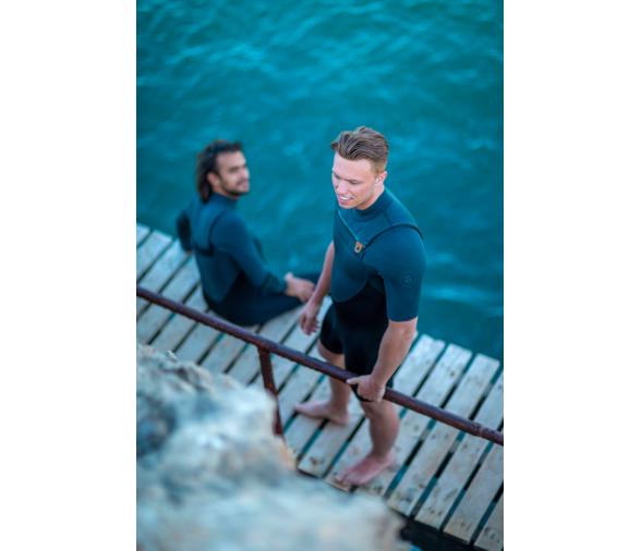 Jobe Perth Shorty 3/2 mm con Cremallera en Pecho Neopreno Hombre Gris