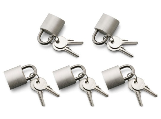 Kit Containing 5 Pad Locks same kary